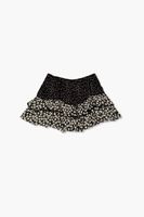 Girls Floral Print Skirt (Kids) in Black, 11/12