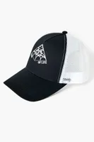 Men Elixir of Life Graphic Trucker Hat in Black/White