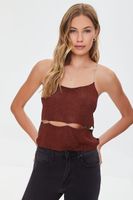 Women's O-Ring Cutout Sweater-Knit Cami XS