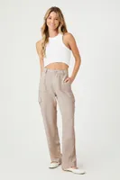 Women's High-Rise Cargo Pants in Natural Medium