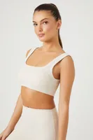 Women's Seamless Ribbed Sports Bra in Birch Small