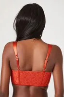 Women's Satin & Lace Bustier Bra