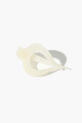 Cutout Claw Hair Clip in White