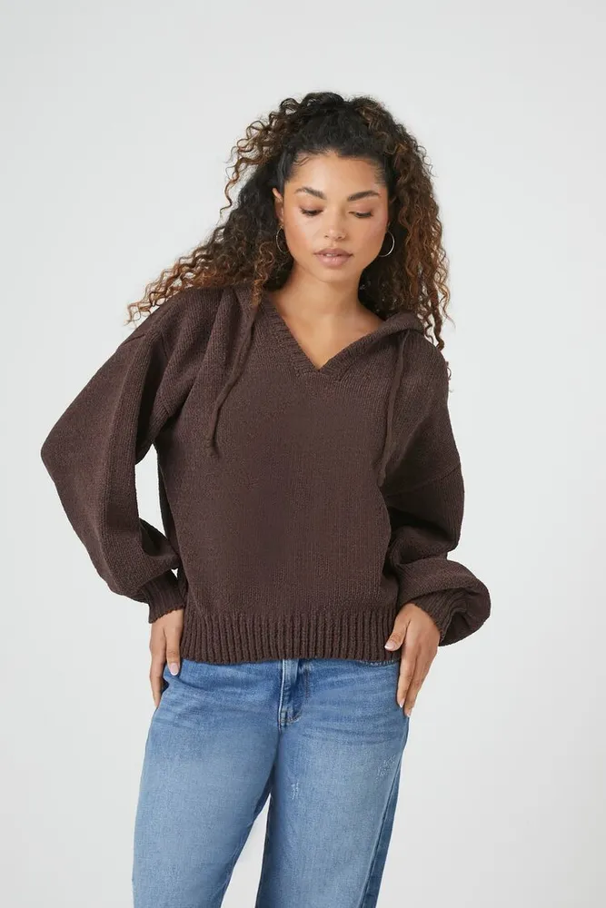 Women's Hooded Drop-Sleeve Sweater