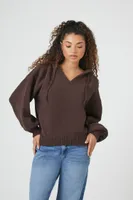 Women's Hooded Drop-Sleeve Sweater