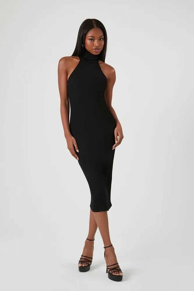 Women's Turtleneck Bodycon Midi Dress