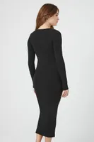 Women's Bodycon Midi Dress Black