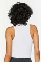 Women's Heathered Sleeveless Bodysuit White