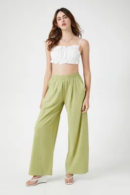 Women's High-Rise Wide-Leg Pants Sage