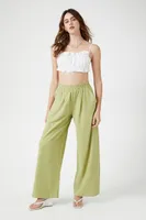 Women's High-Rise Wide-Leg Pants in Sage Small