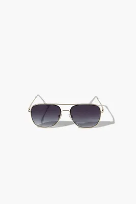 Tinted Aviator Sunglasses in Gold/Black