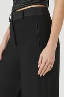 Women's Wide-Leg Ankle Trousers in Black Small