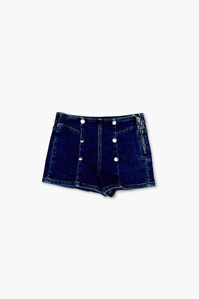 Girls Denim Shorts (Kids) in Dark Denim, 13/14