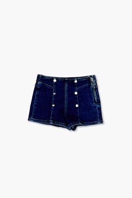 Girls Denim Shorts (Kids) in Dark Denim, 13/14