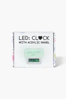 LED Clock & Acrylic Panel in White