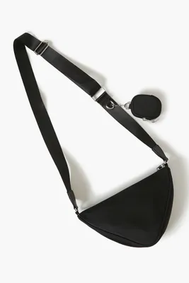 Women's Triangular Crossbody Bag in Black