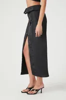 Women's Split-Hem Cargo Maxi Skirt