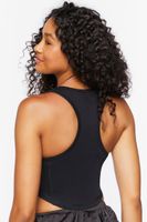 Women's French Terry Lounge Tank Top in Black Medium