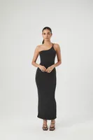 Women's Contour One-Shoulder Maxi Dress in Black, XS