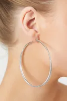 Women's Oversized Hoop Earrings in Silver