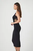 Women's Crisscross Cutout Midi Dress