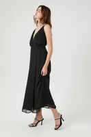 Women's Surplice Cami Maxi Dress in Black Medium