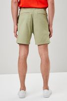 Men Cotton-Blend Drawstring Shorts in Sage Large