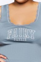 Women's Fairy Graphic Tank Top Blue/White,