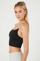 Women's Seamless Cropped Cami in Black, S/M