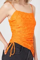 Women's Asymmetrical Drawstring Cami Sunset