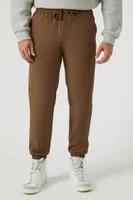 Men Cuffed Drawstring Joggers in Latte Small