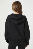 Women's Scuba Knit Zip-Up Hoodie in Black Medium