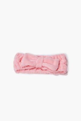 Bow Terry Cloth Headwrap in Pink