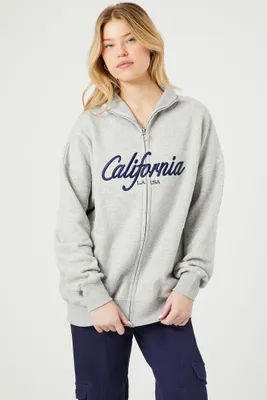 Women's Fleece California Zip-Up Jacket Heather Grey