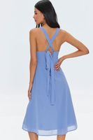 Women's Crisscross Midi Dress in Periwinkle Medium