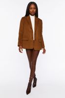 Women's Peak Lapel Blazer in Camel Small