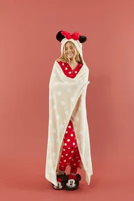 Disney Minnie Mouse Throw Blanket in Tan