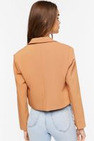 Women's Double-Breasted Cropped Blazer Natural