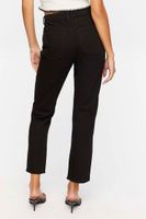 Women's Heart-Button Straight-Leg Jeans in Black, 27