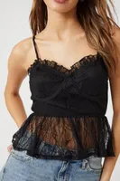 Women's Lace Ruffled Flounce Cami