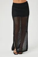 Women's Sheer Crochet Maxi Skirt