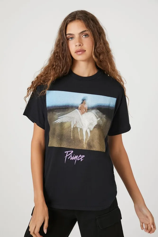 Women's Prince Graphic T-Shirt in Black, S/M