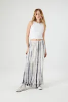 Women's Tie-Dye Column Maxi Skirt Black