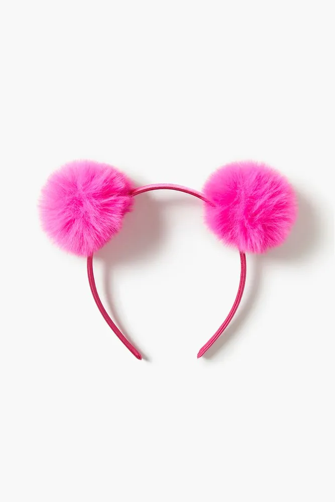 Girls Pom Pom Headband (Kids) in Pink