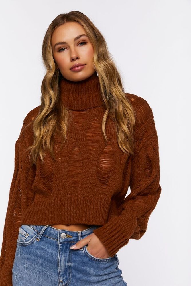 Cropped Turtleneck Sweater | Forever 21