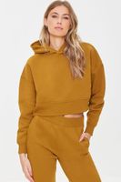 Women's Dropped-Sleeve Fleece Hoodie in Chestnut Small