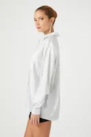 Women's Metallic Pocket Shirt Silver