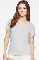 Women's Basic Organically Grown Cotton T-Shirt in Heather Grey, XL