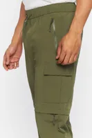 Men Nylon Zip-Away Pants in Olive, XXL