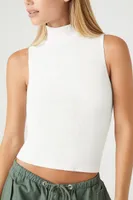 Women's Seamless Sleeveless Turtleneck Top Small